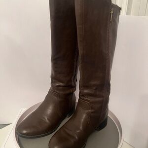 Lane Bryant Tall Brown Leather Boots Size 8W